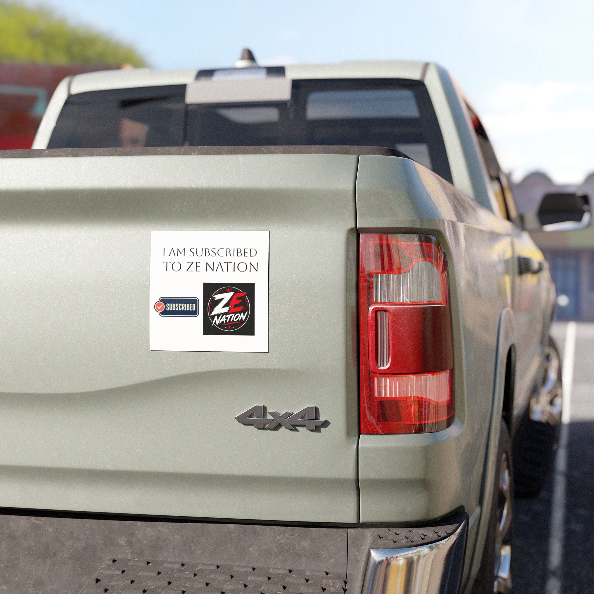 ZE Nation Car Magnet — "I Am Subscribed to ZE Nation" Magnetic Sticker