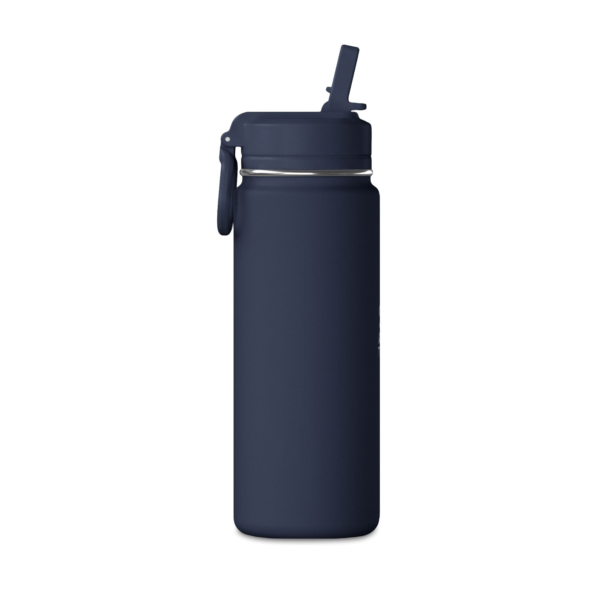 20oz Mini Water Bottle with Flip Straw — Sleek Black Insulated Bottle for Gym, Travel & Everyday Hydration