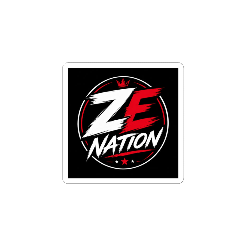 ZE Nation Logo Sticker — Kiss-Cut Gaming Decal for Laptops, Water Bottles & Gear